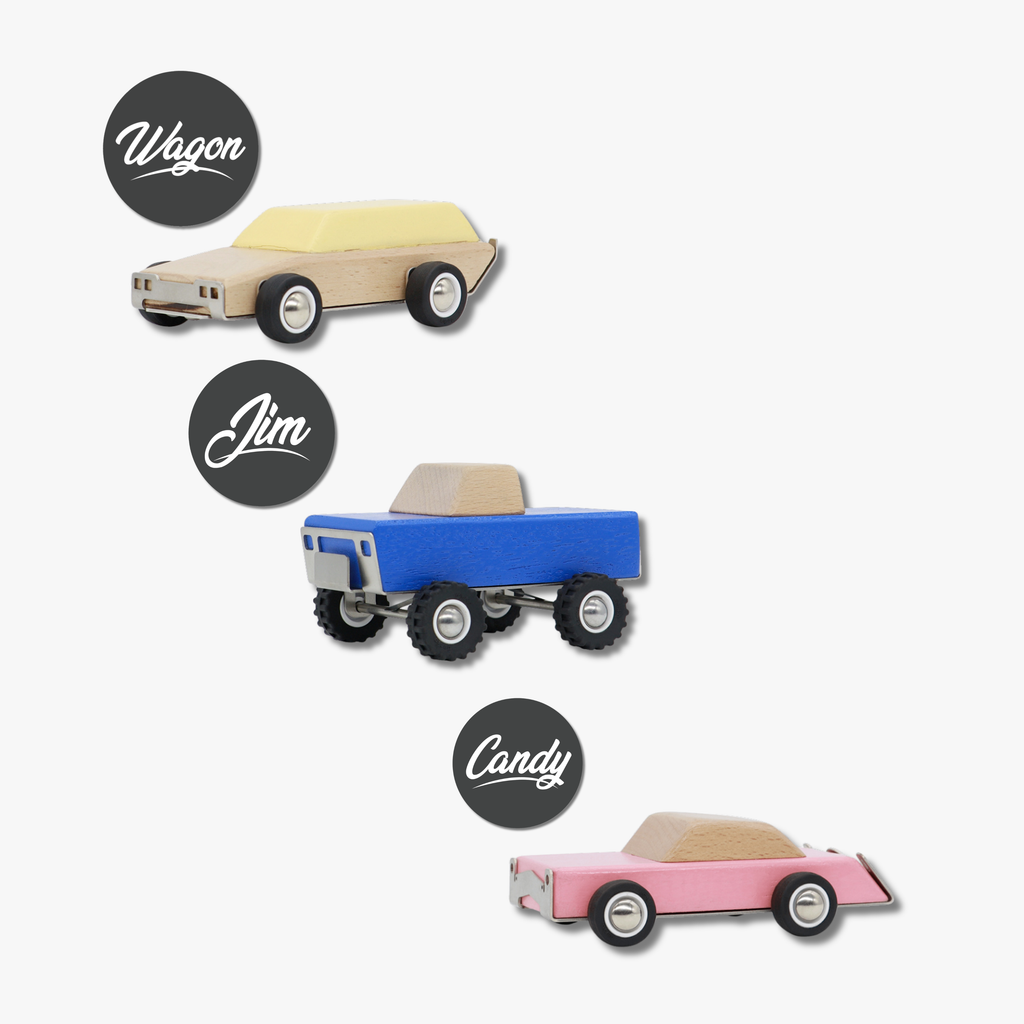 3-Car Bundle: Wagon, Candy & Jim