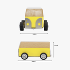 Sunshine | VW Bus Wooden Toy Car – Handcrafted Collectible